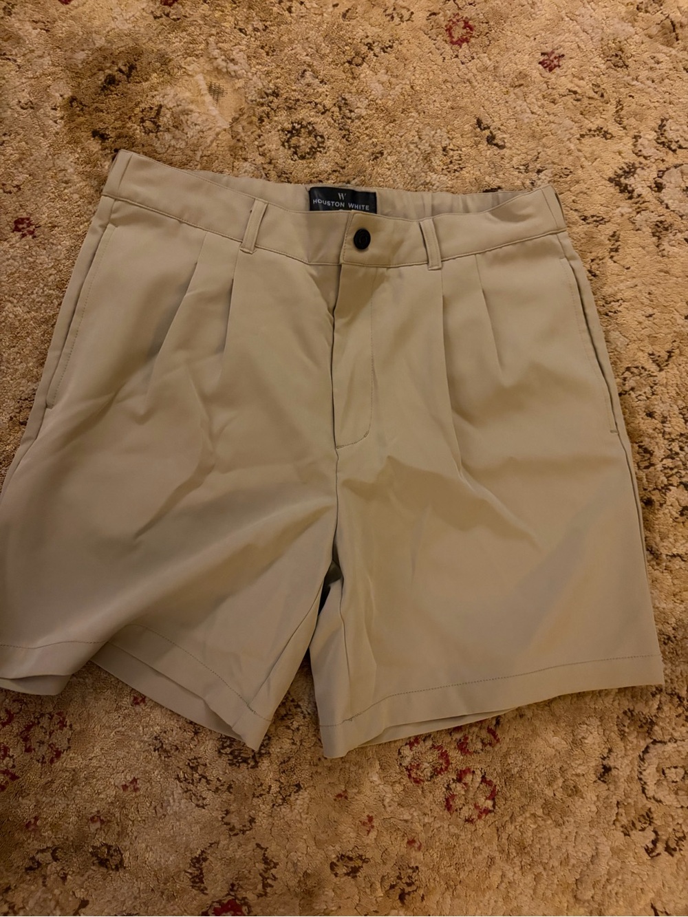 Houston White for Target Men’s Khaki Pleated golf lightweight Shorts Medium